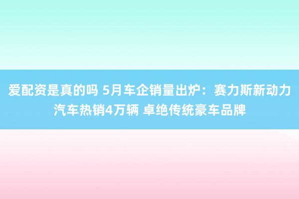 爱配资是真的吗 5月车企销量出炉:赛力斯新动力汽车热销4万辆 卓绝传统豪车品牌