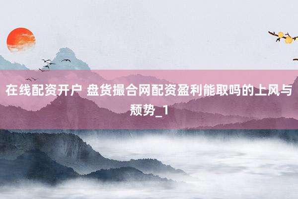 在线配资开户 盘货撮合网配资盈利能取吗的上风与颓势_1